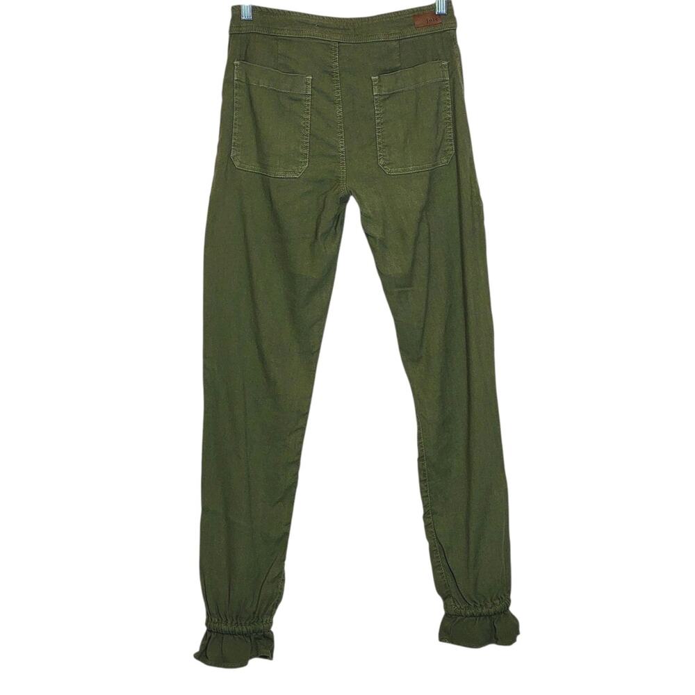 Joie Maja Green Utility Cargo Jogger Pant Ankle Cropped Linen Blend Casual 23 - Picture 8 of 16